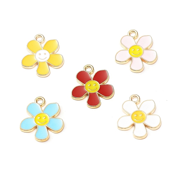 PandaHall Alloy Enamel Pendants, Flower with Smiling Face Charm, Cadmium Free & Nickel Free & Lead Free, Golden, Mixed Color..., Multicolor
PandaHall Alloy Enamel Pendants, Flower with Smiling Face Charm, Cadmium Free & Nickel Free & Lead Free, Golden, Mixed Color..., Multicolor