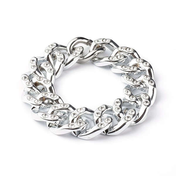 PandaHall CCB Plastic Rhinestone Curb Chain Bracelets, with 304 Stainless Steel Gate Rings, Silver, 8-5/8 inch(22cm) 304 Stainless Steel...
PandaHall CCB Plastic Rhinestone Curb Chain Bracelets, with 304 Stainless Steel Gate Rings, Silver, 8-5/8 inch(22cm) 304 Stainless Steel...