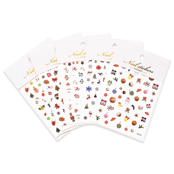 PandaHall Christmas Nail Stickers Decals, Snowflake Santa Claus Elk Bell Self-adhesive 3D Nail Art Supplies, for Woman Girls Winter DIY Nail...
PandaHall Christmas Nail Stickers Decals, Snowflake Santa Claus Elk Bell Self-adhesive 3D Nail Art Supplies, for Woman Girls Winter DIY Nail...