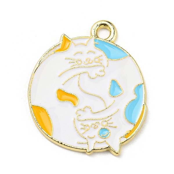 PandaHall Zinc Alloy Pendants, Light Gold, Cat Charm, White, 26x23x1.5mm, Hole: 2.2mm Alloy+Enamel Cat Shape White
PandaHall Zinc Alloy Pendants, Light Gold, Cat Charm, White, 26x23x1.5mm, Hole: 2.2mm Alloy+Enamel Cat Shape White