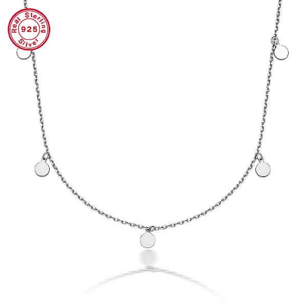PandaHall 925 Sterling Silver Flat Round Pendant Necklaces for Women, Cable Chains Necklaces, Platinum, 14.96 inch(38cm) Sterling Silver...
PandaHall 925 Sterling Silver Flat Round Pendant Necklaces for Women, Cable Chains Necklaces, Platinum, 14.96 inch(38cm) Sterling Silver...