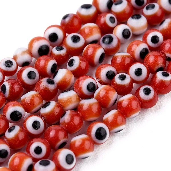 PandaHall Handmade Evil Eye Lampwork Round Bead Strands, Dark Red, 4mm, Hole: 1mm, about 100pcs/strand, 14.56 inch Lampwork Evil Eye Red
PandaHall Handmade Evil Eye Lampwork Round Bead Strands, Dark Red, 4mm, Hole: 1mm, about 100pcs/strand, 14.56 inch Lampwork Evil Eye Red