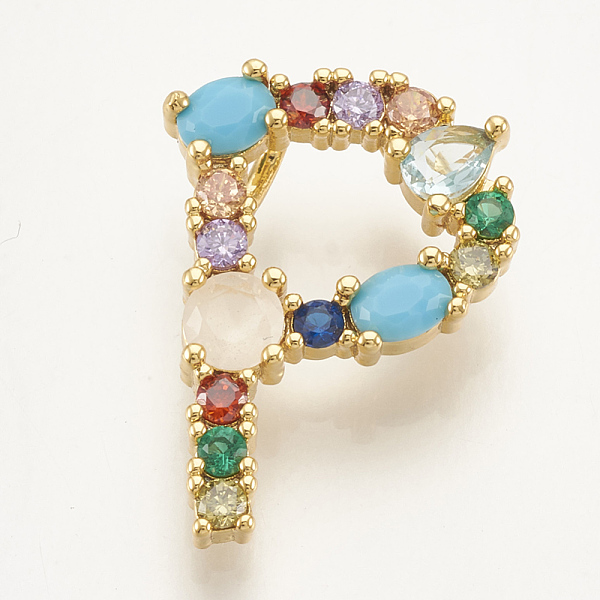 PandaHall Brass Micro Pave Cubic Zirconia Pendants, Letter, Colorful, Golden, Letter.P, 19x14x6mm, Hole: 3x2mm Brass+Cubic Zirconia Letter P
PandaHall Brass Micro Pave Cubic Zirconia Pendants, Letter, Colorful, Golden, Letter.P, 19x14x6mm, Hole: 3x2mm Brass+Cubic Zirconia Letter P