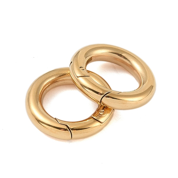 PandaHall Ion Plating(IP) 316 Stainless Steel Spring Gate Rings, Rings, Real 18K Gold Plated, 18x3.5mm 316 Surgical Stainless Steel
PandaHall Ion Plating(IP) 316 Stainless Steel Spring Gate Rings, Rings, Real 18K Gold Plated, 18x3.5mm 316 Surgical Stainless Steel