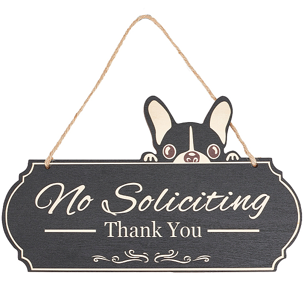 PandaHall Wood Hanging Wall Door Sign Decorations, with Jute Twine, for Porch Wedding Dinner Home Garden Kitchen Decor, Word No Soliciting..., Black
PandaHall Wood Hanging Wall Door Sign Decorations, with Jute Twine, for Porch Wedding Dinner Home Garden Kitchen Decor, Word No Soliciting..., Black