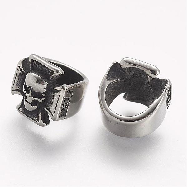 PandaHall 304 Stainless Steel Beads, Skull, Large Hole Beads, Antique Silver, 11.5x11.5x13.5mm, Hole: 8.5mm 304 Stainless Steel Skull
PandaHall 304 Stainless Steel Beads, Skull, Large Hole Beads, Antique Silver, 11.5x11.5x13.5mm, Hole: 8.5mm 304 Stainless Steel Skull
