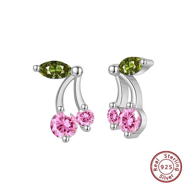 PandaHall 925 Sterling Silver Micro Pave Cubic Zirconia Stud Earrings, Cherry, Pink, Platinum, 9x7mm Sterling Silver Cherry Pink
PandaHall 925 Sterling Silver Micro Pave Cubic Zirconia Stud Earrings, Cherry, Pink, Platinum, 9x7mm Sterling Silver Cherry Pink