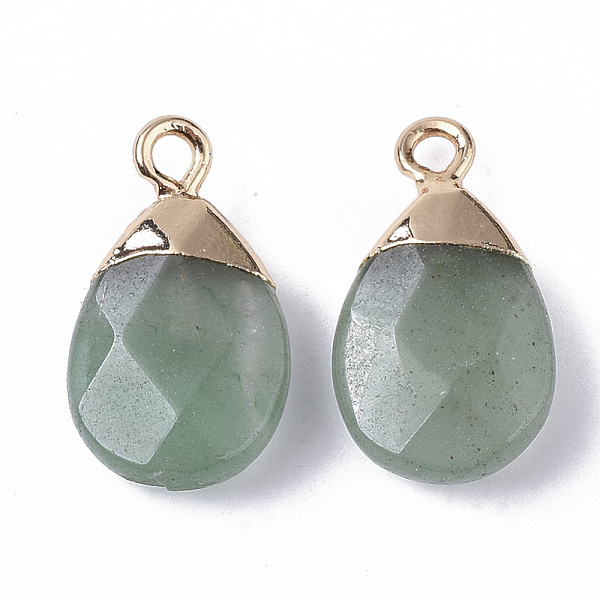 PandaHall Natural Green Aventurine Pendants, with Top Golden Plated Iron Loops, Teardrop, Faceted, 17~19x10x5mm, Hole: 1.8mm Green...
PandaHall Natural Green Aventurine Pendants, with Top Golden Plated Iron Loops, Teardrop, Faceted, 17~19x10x5mm, Hole: 1.8mm Green...