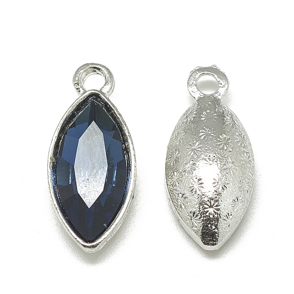 PandaHall Alloy Glass Pendants, Faceted, Horse Eye, Platinum, Prussian Blue, 20x9x5mm, Hole: 1.5mm Alloy+Glass Horse Eye Blue
PandaHall Alloy Glass Pendants, Faceted, Horse Eye, Platinum, Prussian Blue, 20x9x5mm, Hole: 1.5mm Alloy+Glass Horse Eye Blue