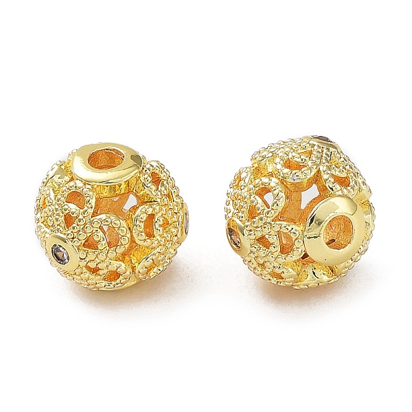 PandaHall Rack Plating Brass Micro Pave Clear Cubic Zirconia Beads, Long-Lasting Plated, Cadmium Free & Lead Free, Round with Hollow Flower...
PandaHall Rack Plating Brass Micro Pave Clear Cubic Zirconia Beads, Long-Lasting Plated, Cadmium Free & Lead Free, Round with Hollow Flower...