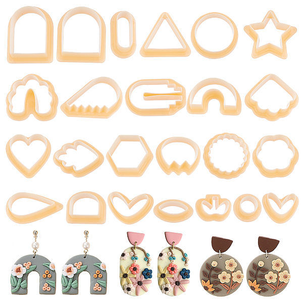PandaHall Plastic Clay Pressed Molds Set, Clay Cutters, Clay Modeling Tools, Heart/Teardrop/Star, Moccasin, 20~57x15~49x15mm, 24 style..., Orange
PandaHall Plastic Clay Pressed Molds Set, Clay Cutters, Clay Modeling Tools, Heart/Teardrop/Star, Moccasin, 20~57x15~49x15mm, 24 style..., Orange