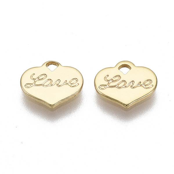 PandaHall Brass Charms, Heart, Nickel Free, Real 18K Gold Plated, 7x8x1mm, Hole: 1mm Brass Heart
PandaHall Brass Charms, Heart, Nickel Free, Real 18K Gold Plated, 7x8x1mm, Hole: 1mm Brass Heart