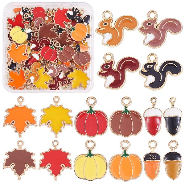 PandaHall 64Pcs 16 Styles Autumn Theme Alloy Enamel Pendants, Golden, Maple Leaf Charms & Pumpkin & Pne Cone & Squirrel, Mixed Color..., Multicolor
PandaHall 64Pcs 16 Styles Autumn Theme Alloy Enamel Pendants, Golden, Maple Leaf Charms & Pumpkin & Pne Cone & Squirrel, Mixed Color..., Multicolor