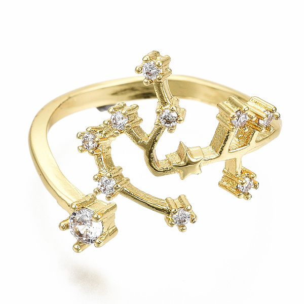 PandaHall Brass Micro Pave Clear Cubic Zirconia Cuff Rings, Open Rings, Nickel Free, 12 Constellation/Zodiac Sign, Real 16K Gold Plated...
PandaHall Brass Micro Pave Clear Cubic Zirconia Cuff Rings, Open Rings, Nickel Free, 12 Constellation/Zodiac Sign, Real 16K Gold Plated...