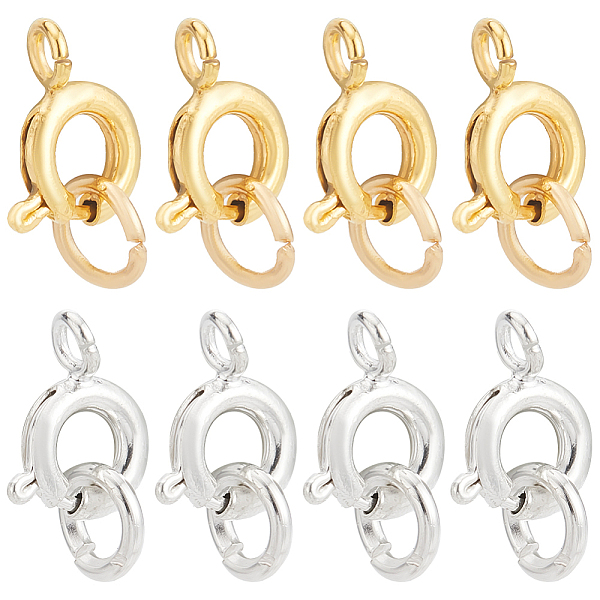 PandaHall 40Pcs 2 Colors Brass Spring Ring Clasps, with 304 Stainless Steel Open Jump Rings, Golden & Silver, 1cm, 20pcs/color Brass
PandaHall 40Pcs 2 Colors Brass Spring Ring Clasps, with 304 Stainless Steel Open Jump Rings, Golden & Silver, 1cm, 20pcs/color Brass