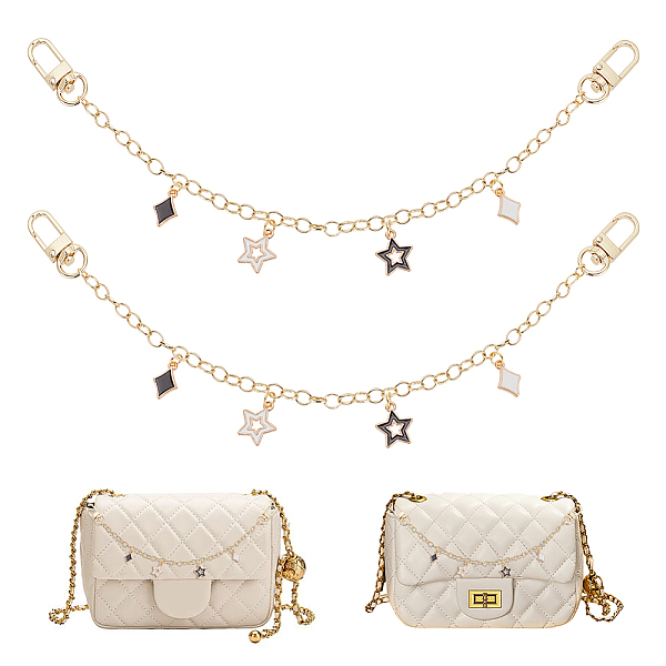 PandaHall WADORN Purse Chain Strap, 2pcs 10.7 Inch Handbag Decorative Chains Short Handle Purse Chain Extender Stars Moon Enamel Charms...
PandaHall WADORN Purse Chain Strap, 2pcs 10.7 Inch Handbag Decorative Chains Short Handle Purse Chain Extender Stars Moon Enamel Charms...