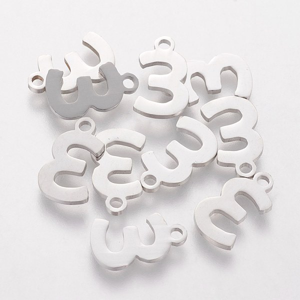 PandaHall 201 Stainless Steel Charms, Num.3, 13x8x1.1mm 201 Stainless Steel Number
PandaHall 201 Stainless Steel Charms, Num.3, 13x8x1.1mm 201 Stainless Steel Number