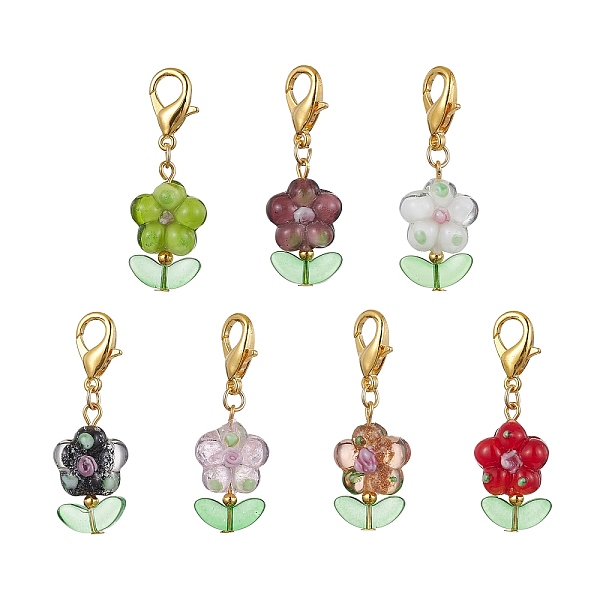 PandaHall Flower Handmade Lampwork Pendant Decorations, with Glass Beads and Alloy Lobster Claw Clasps, Mixed Color, 42mm Lampwork Flower..., Multicolor
PandaHall Flower Handmade Lampwork Pendant Decorations, with Glass Beads and Alloy Lobster Claw Clasps, Mixed Color, 42mm Lampwork Flower..., Multicolor