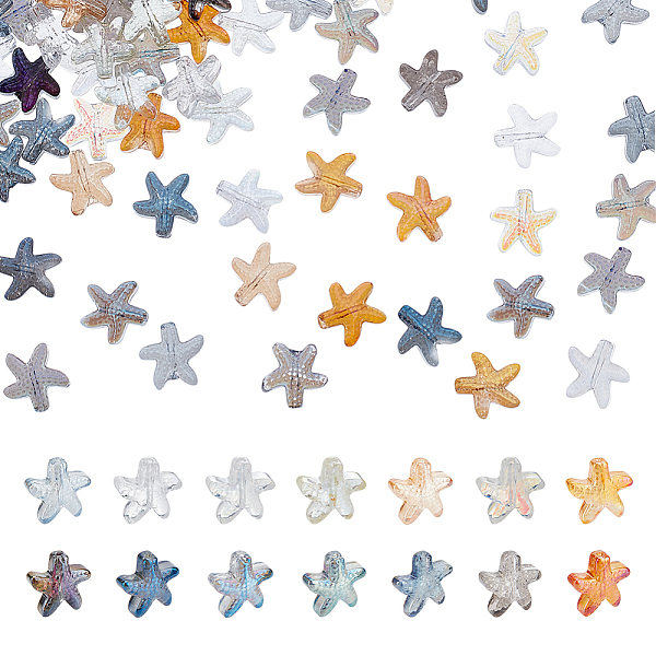 PandaHall arricraft 140 Pcs 14 Colors Starfish Glass Beads, Electroplate AB Color Starfish Lampwork Beads Ocean Themed Loose Spacer Beads..., Multicolor
PandaHall arricraft 140 Pcs 14 Colors Starfish Glass Beads, Electroplate AB Color Starfish Lampwork Beads Ocean Themed Loose Spacer Beads..., Multicolor