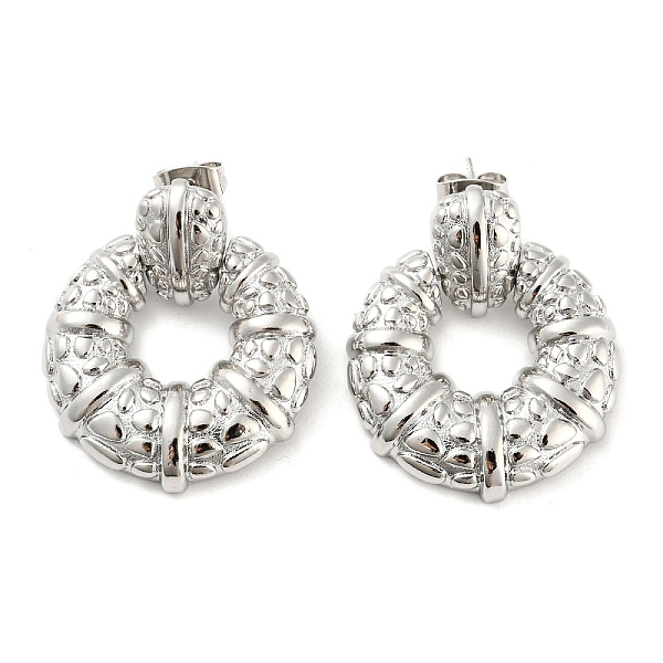 PandaHall Brass Dangle Stud Earrings, Donut, Platinum, 32x24.5mm Brass Donut
PandaHall Brass Dangle Stud Earrings, Donut, Platinum, 32x24.5mm Brass Donut