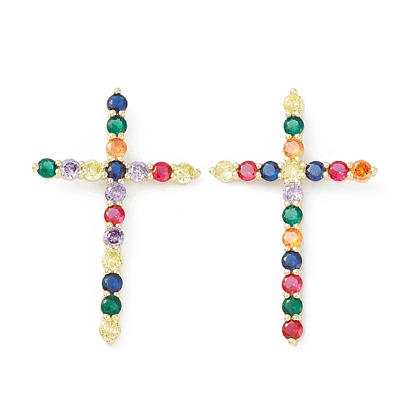 PandaHall Brass Micro Pave Cubic Zirconia Big Pendants, Real 18K Gold Plated, Cross Charm, Religion, Colorful, 56x36.5x4mm, Hole: 2.7x4mm...
PandaHall Brass Micro Pave Cubic Zirconia Big Pendants, Real 18K Gold Plated, Cross Charm, Religion, Colorful, 56x36.5x4mm, Hole: 2.7x4mm...
