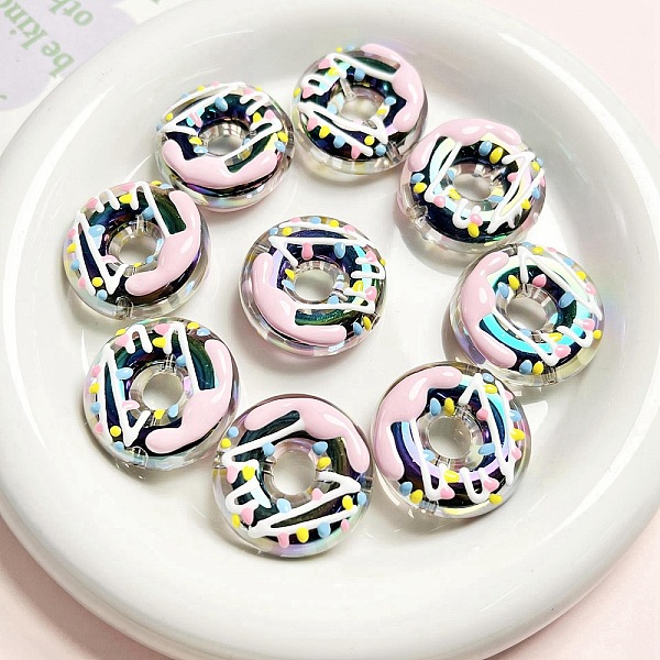 PandaHall Transparent Plastic Beads, Donut, Pearl Pink, 30x12mm, Hole: 3mm Plastic Donut
PandaHall Transparent Plastic Beads, Donut, Pearl Pink, 30x12mm, Hole: 3mm Plastic Donut