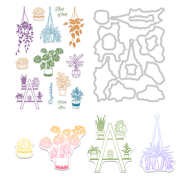 PandaHall Globleland Carbon Steel Cutting Dies Stencils, with PVC Plastic Stamps, for DIY Scrapbooking/Photo Album, Decorative Embossing DIY...
PandaHall Globleland Carbon Steel Cutting Dies Stencils, with PVC Plastic Stamps, for DIY Scrapbooking/Photo Album, Decorative Embossing DIY...