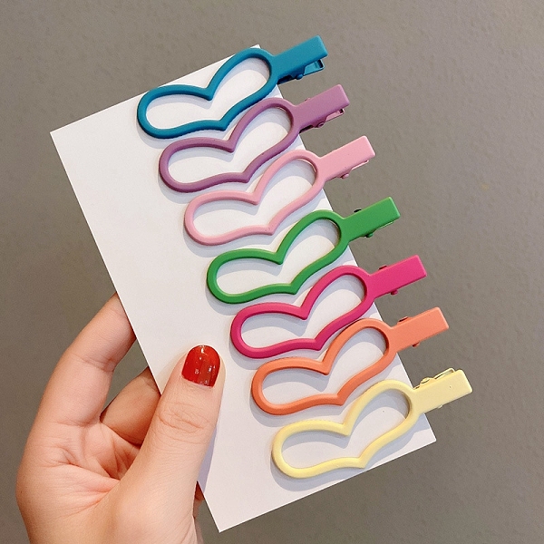 PandaHall Frosted Candy Color Alloy Alligator Hair Clips, for Girls, Heart, 60mm, 7pcs/set Alloy Heart Multicolor
PandaHall Frosted Candy Color Alloy Alligator Hair Clips, for Girls, Heart, 60mm, 7pcs/set Alloy Heart Multicolor