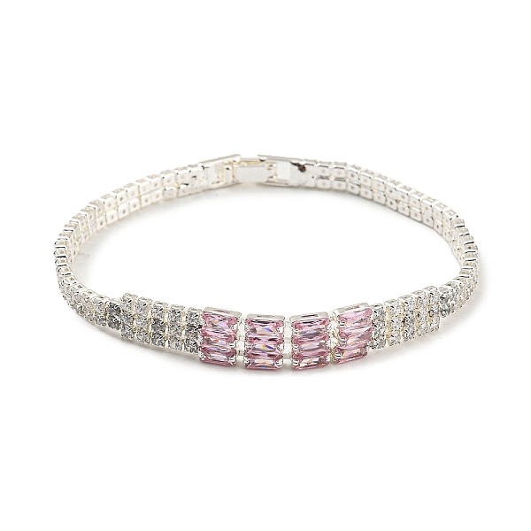 PandaHall Rack Plating Brass Rectangle Link Bracelet, Cubic Zirconia Tennis Bracelets, Long-Lasting Plated, Cadmium Free & Lead Free, Silver..., Pink
PandaHall Rack Plating Brass Rectangle Link Bracelet, Cubic Zirconia Tennis Bracelets, Long-Lasting Plated, Cadmium Free & Lead Free, Silver..., Pink