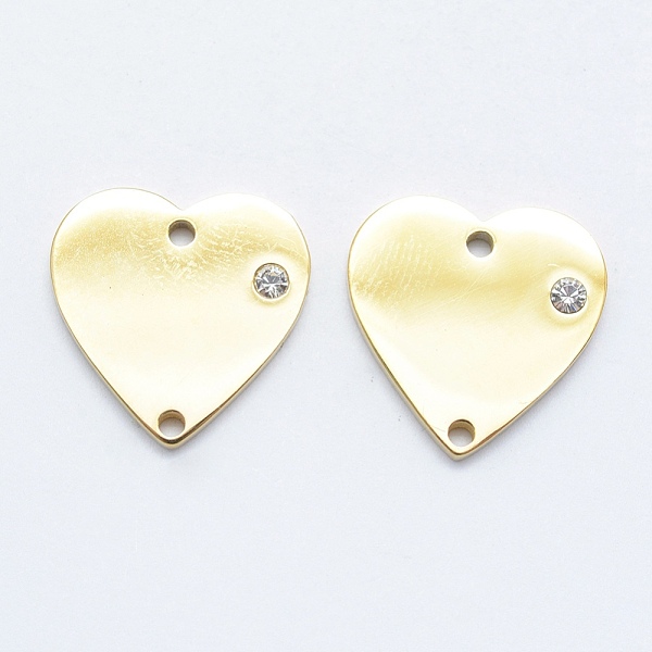 PandaHall 316 Surgical Stainless Steel Micro Pave Cubic Zirconia Links connectors, Heart, Clear, Golden, 15x15x2mm, Hole: 1mm 316 Surgical...
PandaHall 316 Surgical Stainless Steel Micro Pave Cubic Zirconia Links connectors, Heart, Clear, Golden, 15x15x2mm, Hole: 1mm 316 Surgical...