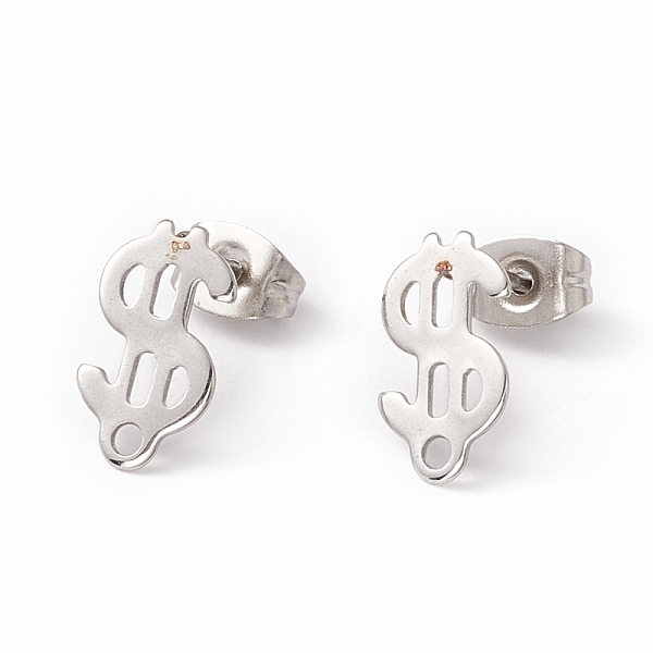 PandaHall 201 Stainless Steel Stud Earring Findings with Hole, 304 Stainless Steel Pins and Ear Nuts, Dollar Sign, Stainless Steel Color...
PandaHall 201 Stainless Steel Stud Earring Findings with Hole, 304 Stainless Steel Pins and Ear Nuts, Dollar Sign, Stainless Steel Color...
