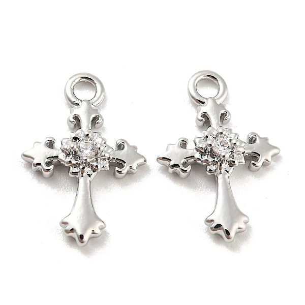 PandaHall Brass Micro Pave Cubic Zirconia Charm, Cross, Real Platinum Plated, 13x8.5x2.5mm, Hole: 1.4mm Brass+Cubic Zirconia Cross Clear
PandaHall Brass Micro Pave Cubic Zirconia Charm, Cross, Real Platinum Plated, 13x8.5x2.5mm, Hole: 1.4mm Brass+Cubic Zirconia Cross Clear