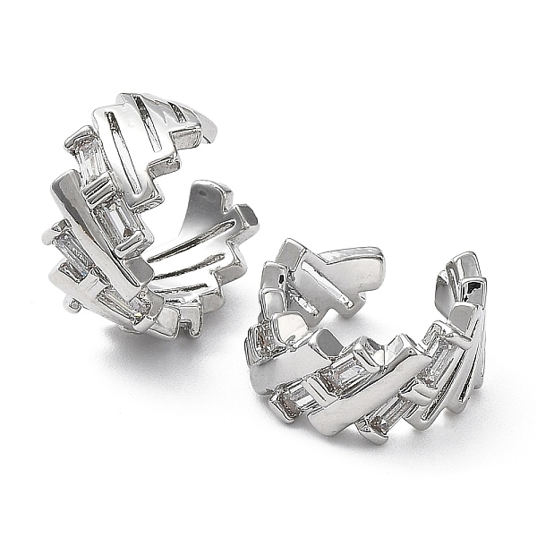 PandaHall Rack Plating Brass Micro Pave Cubic Zirconia Cuff Earring, Cadmium Free & Lead Free, Platinum, 13.5x13.5x7mm Cubic Zirconia Clear
PandaHall Rack Plating Brass Micro Pave Cubic Zirconia Cuff Earring, Cadmium Free & Lead Free, Platinum, 13.5x13.5x7mm Cubic Zirconia Clear