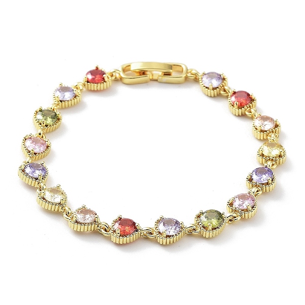 PandaHall Valentine's Day Rack Plating Brass Cubic Zirconia Heart Link Chain Bracelets for Women, Lead Free & Cadmium Free, Real 18K Gold...
PandaHall Valentine's Day Rack Plating Brass Cubic Zirconia Heart Link Chain Bracelets for Women, Lead Free & Cadmium Free, Real 18K Gold...