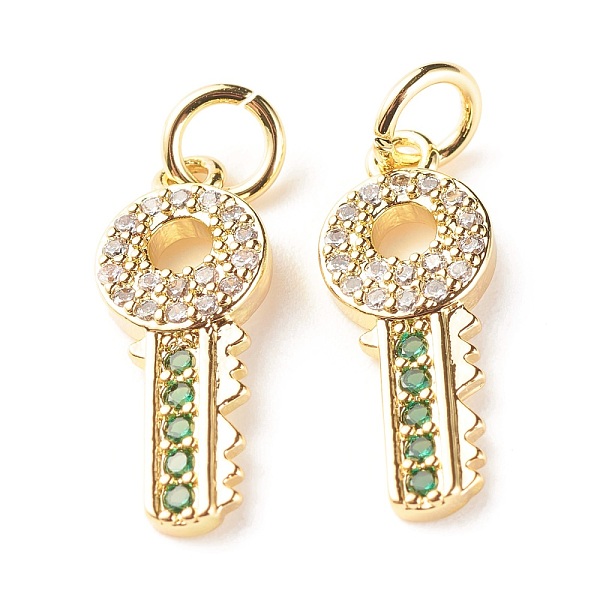 PandaHall Brass Micro Pave Green & Clear Cubic Zirconia Pendants, Cadmium Free & Lead Free, Key, Real 18K Gold Plated, 17.5x7x2.5mm, Hole...
PandaHall Brass Micro Pave Green & Clear Cubic Zirconia Pendants, Cadmium Free & Lead Free, Key, Real 18K Gold Plated, 17.5x7x2.5mm, Hole...