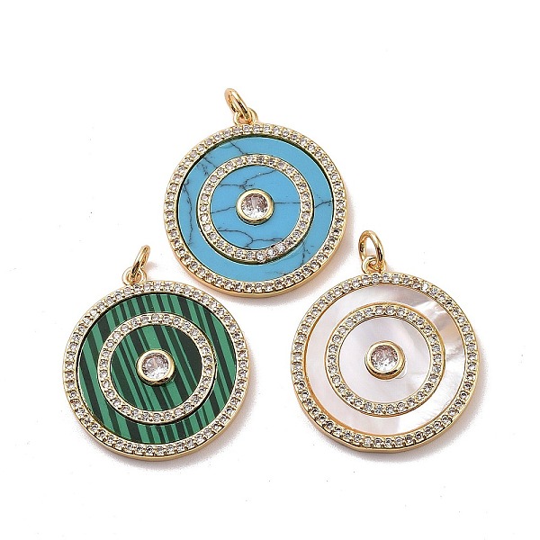 PandaHall Flat Round Brass Micro Pave Cubic Zirconia Pendants, with Synthetic Malachite & Turquoise, Natural Shell and Jump Rings, Cadmium..., Clear
PandaHall Flat Round Brass Micro Pave Cubic Zirconia Pendants, with Synthetic Malachite & Turquoise, Natural Shell and Jump Rings, Cadmium..., Clear