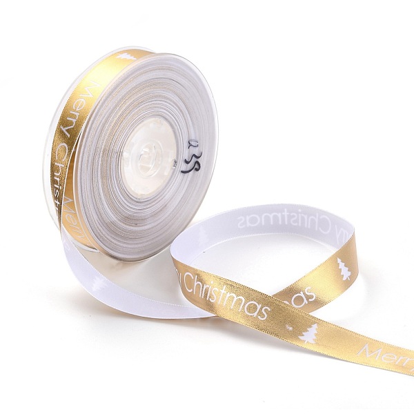 PandaHall Polyester Ribbon, Single Face Hot Stamping, for Christmas Gift Wrapping, Party Decorate, Word Merry Christmas, Gold, 5/8 inch...
PandaHall Polyester Ribbon, Single Face Hot Stamping, for Christmas Gift Wrapping, Party Decorate, Word Merry Christmas, Gold, 5/8 inch...