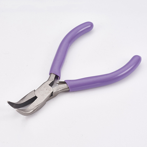 PandaHall 45# Carbon Steel Jewelry Pliers, Bent Nose Pliers, Polishing, Lilac, Stainless Steel Color, 12x7.2x0.9cm Carbon Steel Purple
PandaHall 45# Carbon Steel Jewelry Pliers, Bent Nose Pliers, Polishing, Lilac, Stainless Steel Color, 12x7.2x0.9cm Carbon Steel Purple