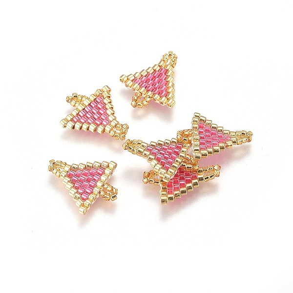 PandaHall MIYUKI & TOHO Handmade Japanese Seed Beads Links, Loom Pattern, Triangle, Hot Pink, 16~17x14~14.5x1.7mm, Hole: 1.5mm Glass...
PandaHall MIYUKI & TOHO Handmade Japanese Seed Beads Links, Loom Pattern, Triangle, Hot Pink, 16~17x14~14.5x1.7mm, Hole: 1.5mm Glass...