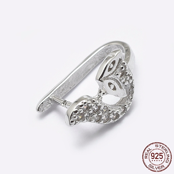 PandaHall Rhodium Plated 925 Sterling Silver Micro Pave Cubic Zirconia Pendant Bails, Ice Pick & Pinch Bails, Fox, Platinum, 12.5x7x7.5mm...
PandaHall Rhodium Plated 925 Sterling Silver Micro Pave Cubic Zirconia Pendant Bails, Ice Pick & Pinch Bails, Fox, Platinum, 12.5x7x7.5mm...