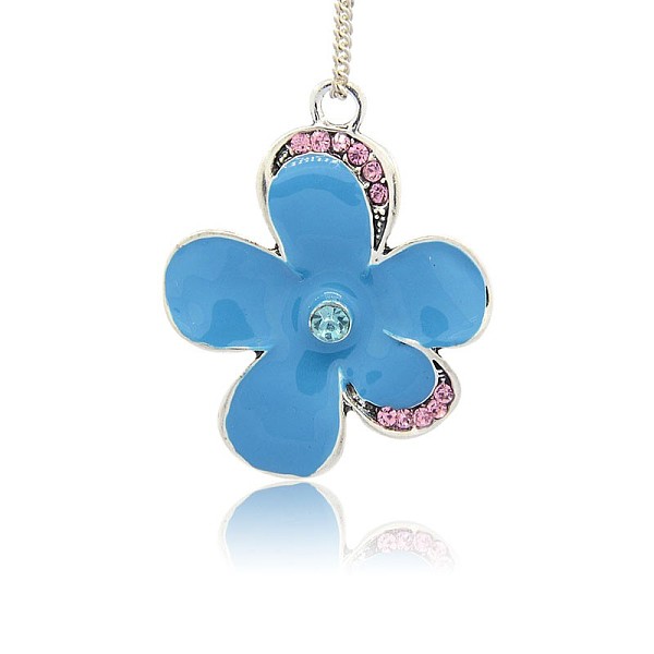 PandaHall Antique Silver Plated Enamel Flower Pendants, with Rhinestones, Deep Sky Blue, 50x39x7mm, Hole: 4mm Alloy Rhinestone+Enamel Flower...
PandaHall Antique Silver Plated Enamel Flower Pendants, with Rhinestones, Deep Sky Blue, 50x39x7mm, Hole: 4mm Alloy Rhinestone+Enamel Flower...