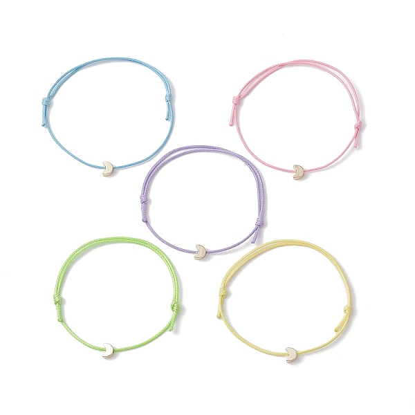 PandaHall Light Gold Brass Braided Bead Bracelet, Waxed Polyester Cord Adjustable Bracelet, Mixed Color, Moon, Inner Diameter: 3-1/2 inch...
PandaHall Light Gold Brass Braided Bead Bracelet, Waxed Polyester Cord Adjustable Bracelet, Mixed Color, Moon, Inner Diameter: 3-1/2 inch...