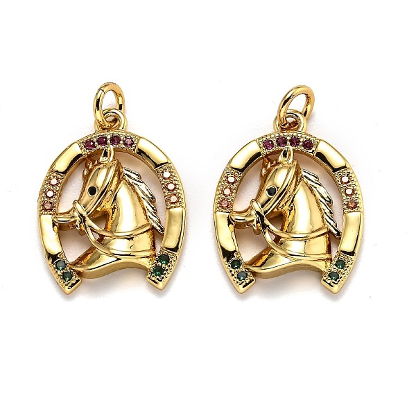 PandaHall Brass Micro Pave Cubic Zirconia Pendants, Long-Lasting Plated, with Jump Rings, Horse, Golden, 18.5x14.5x3.5mm, Hole: 3mm..., Multicolor
PandaHall Brass Micro Pave Cubic Zirconia Pendants, Long-Lasting Plated, with Jump Rings, Horse, Golden, 18.5x14.5x3.5mm, Hole: 3mm..., Multicolor