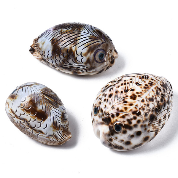 PandaHall Printed Natural Cowrie Shell Beads, No Hole, Fish, Tan, 57~72x37~52x31~38mm Cowrie Shell Shell Shape Orange
PandaHall Printed Natural Cowrie Shell Beads, No Hole, Fish, Tan, 57~72x37~52x31~38mm Cowrie Shell Shell Shape Orange