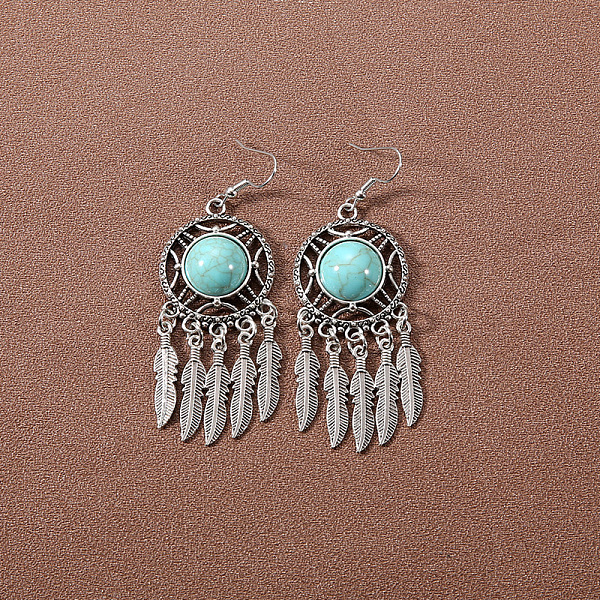 PandaHall Bohemian tassel turquoise earrings, retro ethnic minority style earrings, personalized temperament, Tibetan ear accessories Alloy..., Green
PandaHall Bohemian tassel turquoise earrings, retro ethnic minority style earrings, personalized temperament, Tibetan ear accessories Alloy..., Green