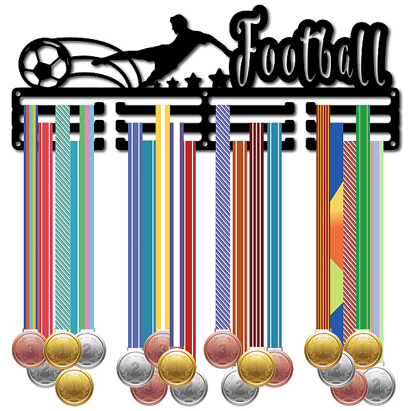 PandaHall Fashion Iron Medal Hanger Holder Display Wall Rack, 3-Line, with Screws, Black, Football, 150x400x1.5mm Iron Football Black
PandaHall Fashion Iron Medal Hanger Holder Display Wall Rack, 3-Line, with Screws, Black, Football, 150x400x1.5mm Iron Football Black