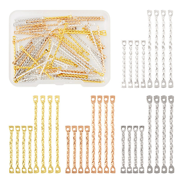 PandaHall 80Pcs 8 Styles Brass Connector Charms, Textured, Stick Links, Mixed Color, 20~32x1.2mm, Hole: 1mm, 10pcs/style Brass Others
PandaHall 80Pcs 8 Styles Brass Connector Charms, Textured, Stick Links, Mixed Color, 20~32x1.2mm, Hole: 1mm, 10pcs/style Brass Others