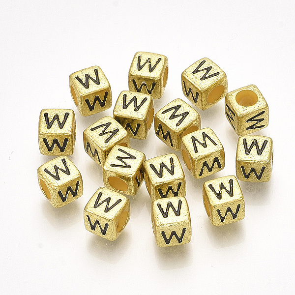 PandaHall Acrylic Beads, Horizontal Hole, Metallic Plated, Cube with Letter.W, 6x6x6mm, 2600pcs/500g Acrylic Letter W
PandaHall Acrylic Beads, Horizontal Hole, Metallic Plated, Cube with Letter.W, 6x6x6mm, 2600pcs/500g Acrylic Letter W