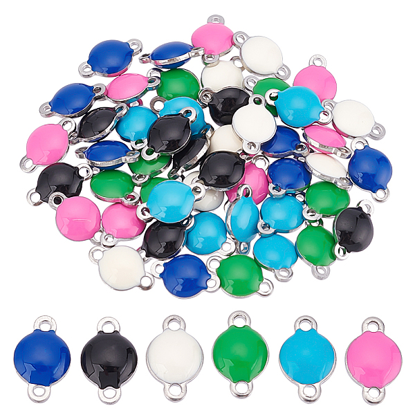 PandaHall DICOSMETIC 60Pcs 6 Colors Flat Round Links Charm Colorful Enamel Link Pendant Double Hole Charm Stainless Steel Bail Connector..., Multicolor
PandaHall DICOSMETIC 60Pcs 6 Colors Flat Round Links Charm Colorful Enamel Link Pendant Double Hole Charm Stainless Steel Bail Connector..., Multicolor