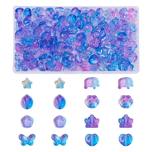 PandaHall Biyun 160Pcs 8 Style Transparent Spray Painted Glass Beads, with Glitter Powder, Two Tone, Star & Rabbit & Butterfly & Heart &..., Multicolor
PandaHall Biyun 160Pcs 8 Style Transparent Spray Painted Glass Beads, with Glitter Powder, Two Tone, Star & Rabbit & Butterfly & Heart &..., Multicolor